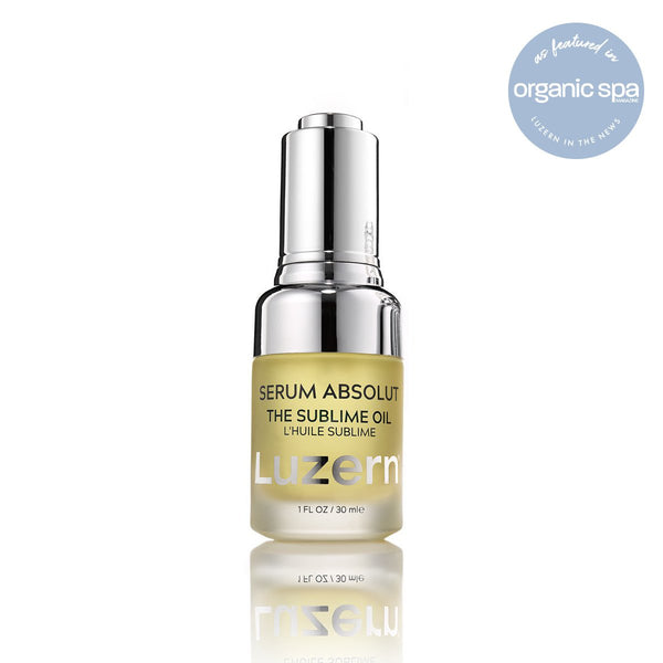 Serum Absolut The Sublime Oil product shot with Organic Spa magazine call out